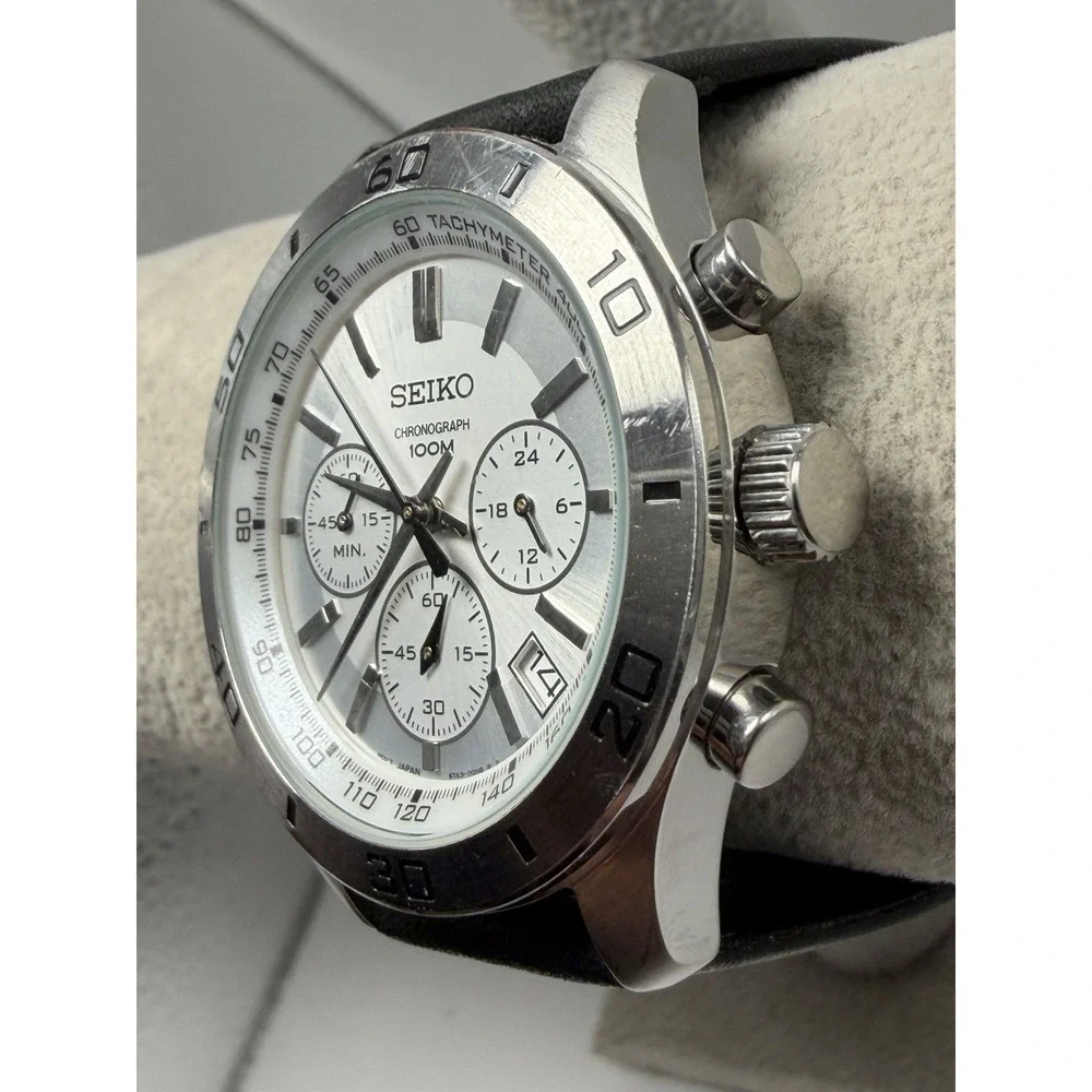 Seiko 6T63-00E0 New Battery Mens Diver‎ Chronograph Watch 42MM 8